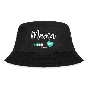 Mom Loading 2023 Heart Baby Young Mom-to-be - Bucket Hat - black - Front - Lela (165cm)