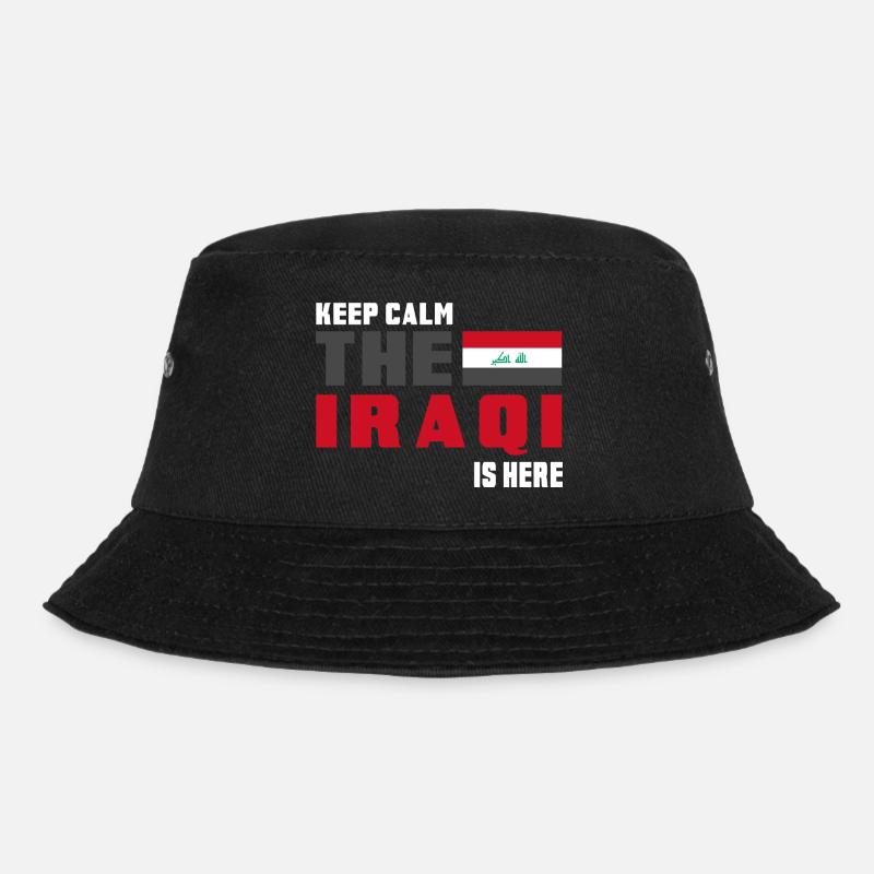 Keep Calm Irak Flaggen Design - Bucket Hat - Schwarz