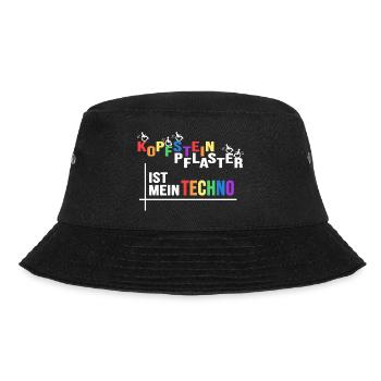 rollstuhlfahrer driving rollstuhl techno spruch - Bucket Hat - Schwarz - Vorne - Lela (165cm)