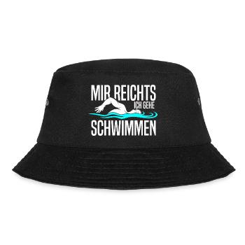 Mir reichts ich gehe Schwimmen Schwimmer - Bucket Hat - Schwarz - Vorne - Lela (165cm)