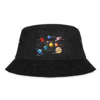 Sonnensystem Planeten - Bucket Hat - Schwarz - Vorne - Lela (165cm)