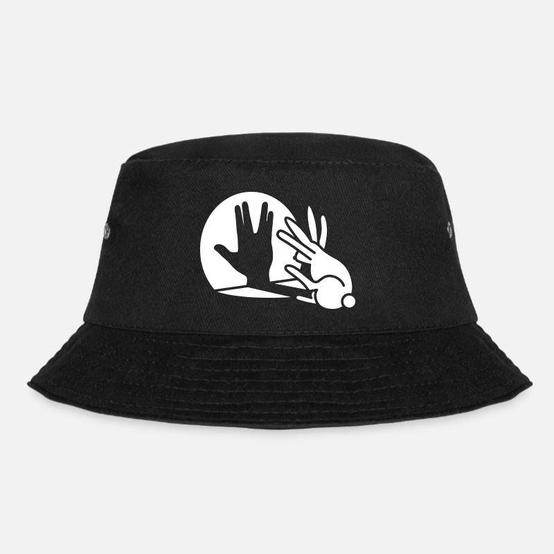 Kaninche Schatten Hand Vulkanischer Gruß trekkie - Bucket Hat - Schwarz