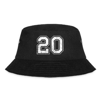 Anzahl 20 - Bucket Hat - Schwarz - Vorne - Lela (165cm)