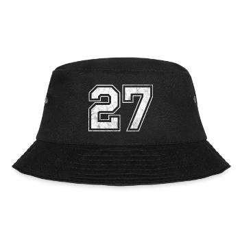Anzahl 27 - Bucket Hat - Schwarz - Vorne - Lela (165cm)