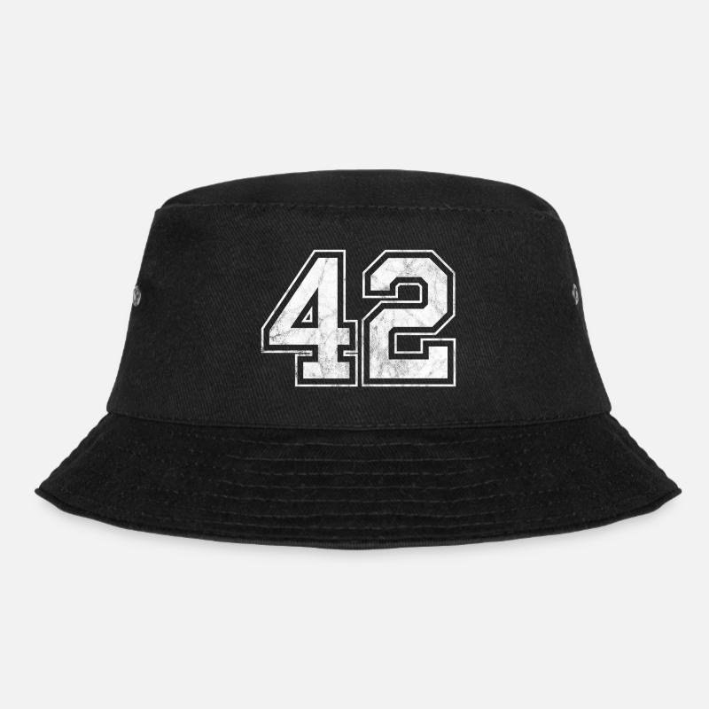 Anzahl 42 - Bucket Hat - Schwarz