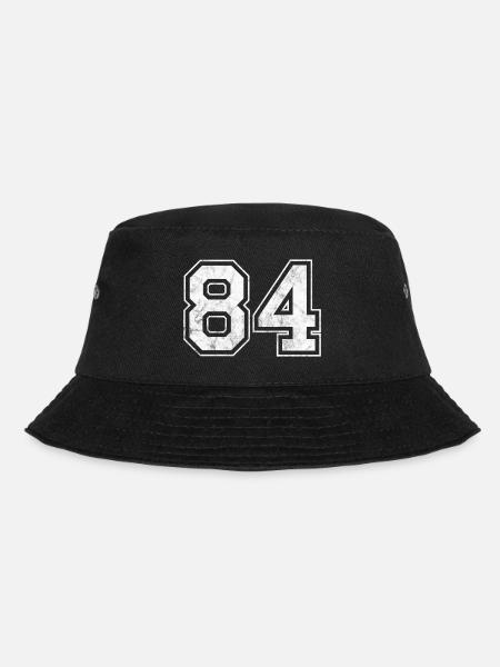 Anzahl 84 - Bucket Hat - Schwarz