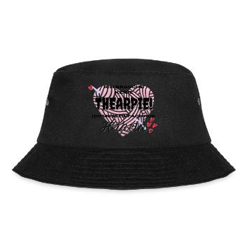 Ich brauche keine Therapie ich muss nur Häkeln - Bucket Hat - Schwarz - Vorne - Lela (165cm)