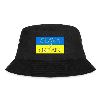 Slava Ukraini - Stop the war - Bucket Hat - Schwarz - Vorne - Lela (165cm)