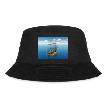 Historic sailing ship HMS Victory - Bucket Hat - black - Front - Lela (165cm)