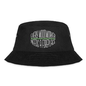 cool logging lumberjackwoodworking - Bucket Hat - black - Front - Lela (165cm)