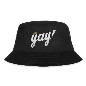 Yay Schwul - Bucket Hat - Schwarz - Vorne - Lela (165cm)