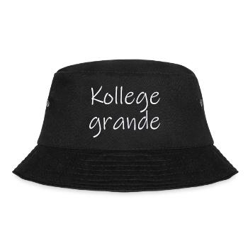 Kollege grande - Sprüche - Geschenk - Bucket Hat - Schwarz - Vorne - Lela (165cm)