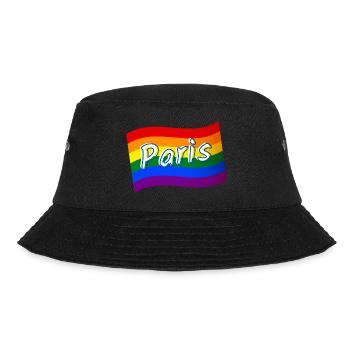 Gay Pride Paris France drapeau arc-en-ciel LGBT LGBTQ - Bob - noir - Devant - Lela (165cm)