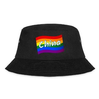 Gay Pride Chine Drapeau arc-en-ciel chinois LGBT LGBTQ pr - Bob - noir - Devant - Lela (165cm)