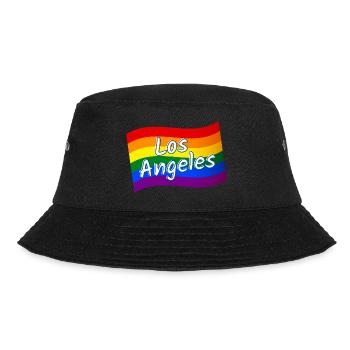 Gay Pride Los Angeles drapeau arc-en-ciel LGBT LGBTQ - Bob - noir - Devant - Lela (165cm)