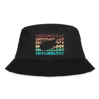 Entomology Entomologist Insects Bugs Silhouette - Bucket Hat - Schwarz - Vorne - Lela (165cm)
