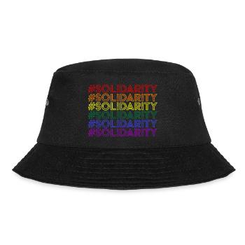 LGBTQ #Solidarity gay pride rainbow - Bucket Hat - black - Front - Lela (165cm)
