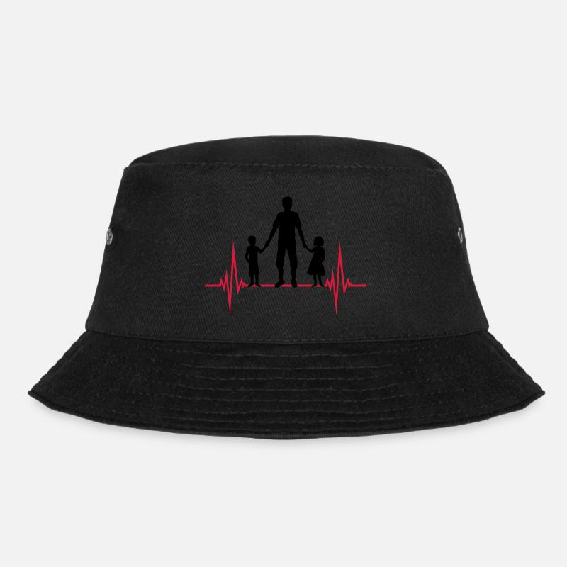 Frequenz 2 Kinder Papa - Bucket Hat - Schwarz
