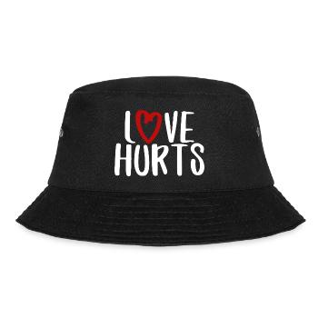 love hurts love font funny saying - Bucket Hat - black - Front - Lela (165cm)