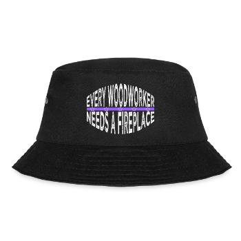 birthday present idea lumberman geek birthday - Bucket Hat - black - Front - Lela (165cm)