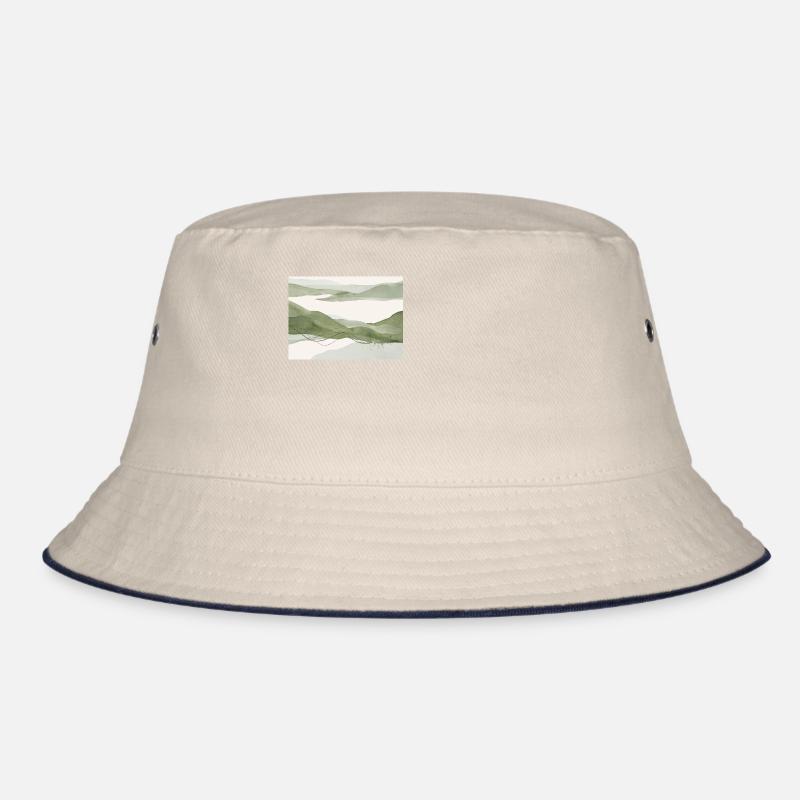 Sage Abstrakte Landschaft Bucket Hat