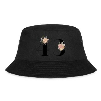 43rd anniversary flowers (Gift of 43 years) - Bucket Hat - black - Front - Lela (165cm)