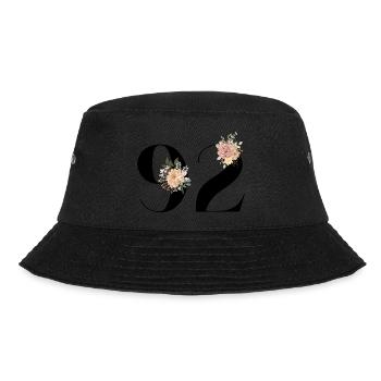 92nd Anniversary Flowers (Gift of 92 years) - Bucket Hat - black - Front - Lela (165cm)