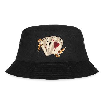 Playing Cards - Bucket Hat - black - Front - Lela (165cm)