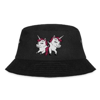 2 Dabbing dancing unicorns - Bucket Hat - black - Front - Lela (165cm)