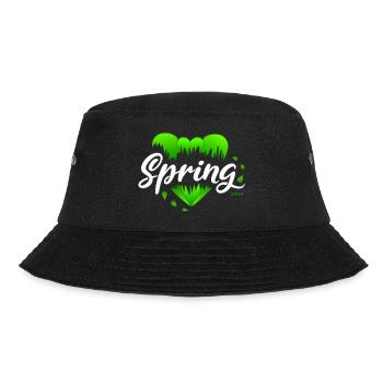 Frühling Frühlingszeit Herzen - Bucket Hat - Schwarz - Vorne - Lela (165cm)