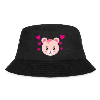 Bear Hearts - Bucket Hat - black - Front - Lela (165cm)