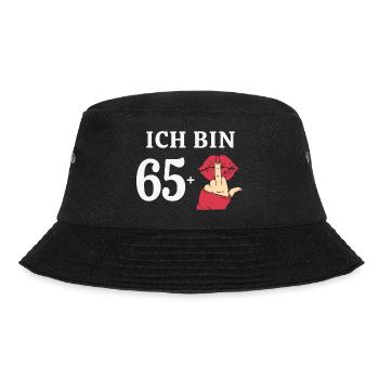 66 Jahre Geburtstagsspruch Runder Geburtstag 66. - Bucket Hat - Schwarz - Vorne - Lela (165cm)