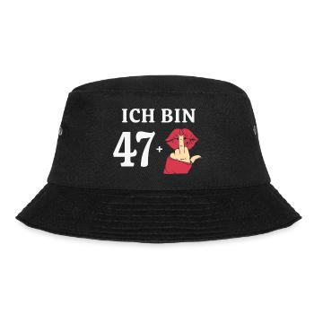 48 Jahre Geburtstagsspruch Damen Geburtstag 48. - Bucket Hat - Schwarz - Vorne - Lela (165cm)
