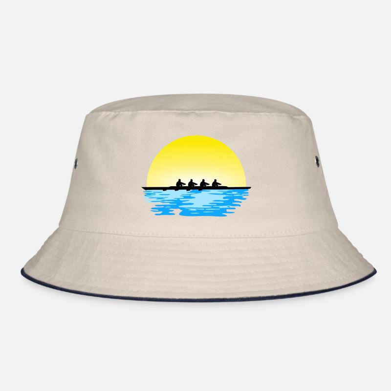 Rowing, Men's Rowing Team, Water and Sun Bucket Hat