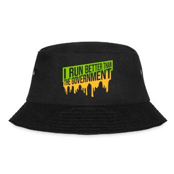 run better than government - Bucket Hat - Schwarz - Vorne - Lela (165cm)