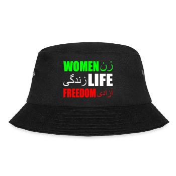 Women life freedom iran - Bucket Hat - Schwarz - Vorne - Lela (165cm)