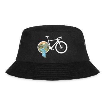 Gravel Bike Natur Rennrad Fahrrad lustige Geschenk - Bucket Hat - Schwarz - Vorne - Lela (165cm)