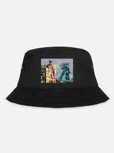 Industriekultur im Ruhrgebiet, Zeche, Bergbau - Bucket Hat - Schwarz