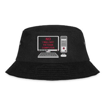 not fix your computer - Bucket Hat - Schwarz - Vorne - Lela (165cm)