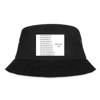 God - Bucket Hat - Schwarz - Vorne - Lela (165cm)
