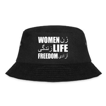 Women life freedom iran - Bucket Hat - Schwarz - Vorne - Lela (165cm)