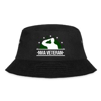 DDR Veteran Armee Militär Geschenk - Bucket Hat - Schwarz - Vorne - Lela (165cm)