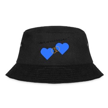 Heiratsantrag blau blau - Bucket Hat - Schwarz - Vorne - Lela (165cm)