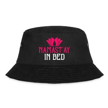 Namast'ay In Bed Yoga Class Meditating - Bucket Hat - black - Front - Lela (165cm)