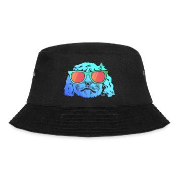 Cockapoo Hund - Bucket Hat - Schwarz - Vorne - Lela (165cm)
