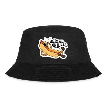 Serial Chiller Sarkastic Hot Dog Design - Bucket Hat - Schwarz - Vorne - Lela (165cm)
