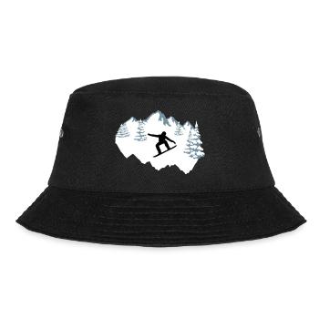 Snowboarder, Snowboarding, Snowboard - Bucket Hat - black - Front - Lela (165cm)