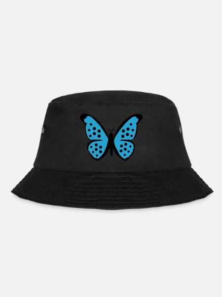 Schmetterling - Bucket Hat - Schwarz