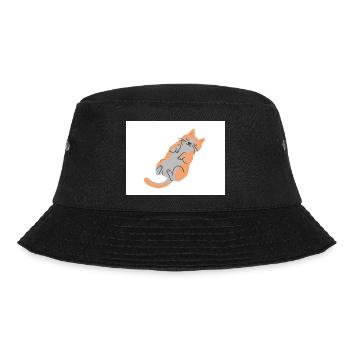 Süßes chilliges Kätzchen - Bucket Hat - Schwarz - Vorne - Lela (165cm)