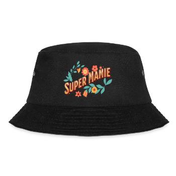 Super mamie humour cadeau fête des grands-mères - Bob - noir - Devant - Lela (165cm)